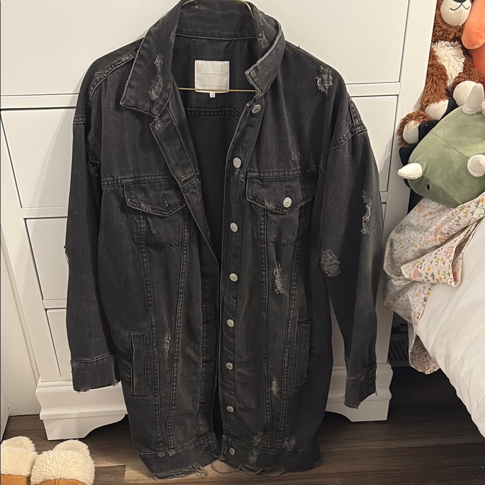 Zara Black Lightweight Shirt Jacket